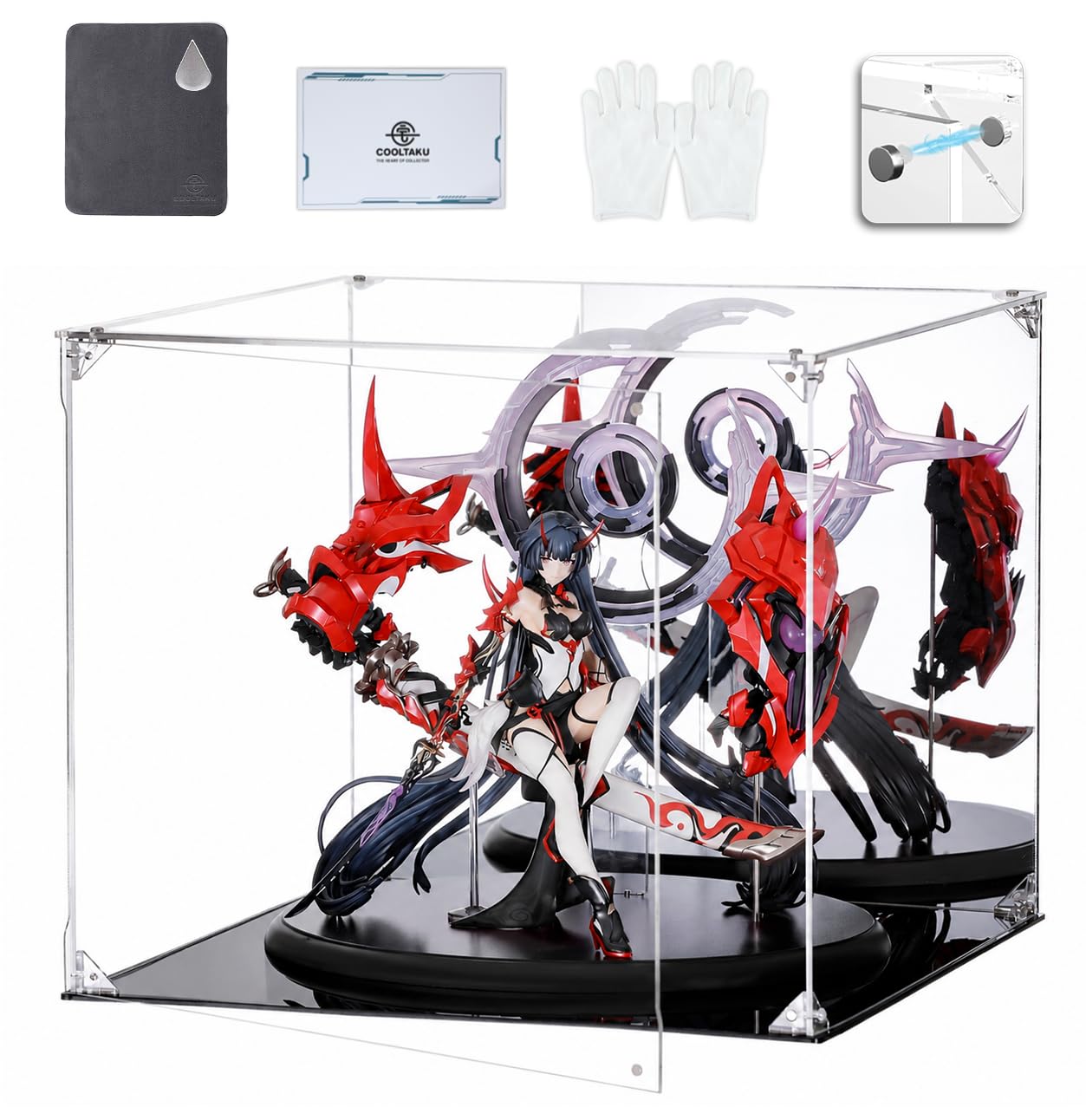 Amazon.co.jp: COOLTAKU フィギュアケース マグネット式前扉 組立式